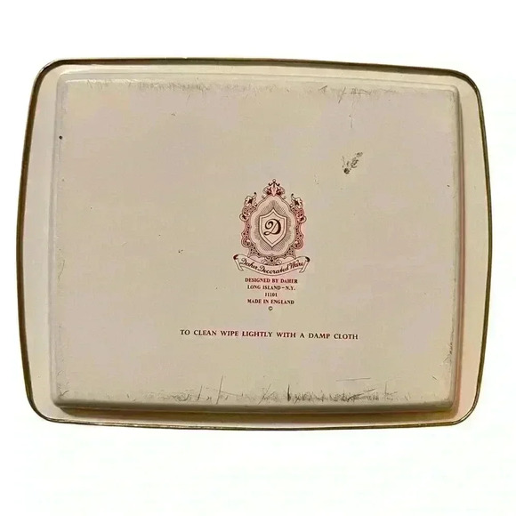 Vintage Daher Decorated Ware Tray Asian Blue/Gold Mid Century Made in England - Picture 2 of 6